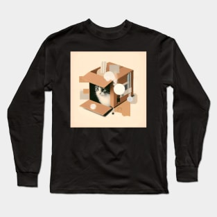 Cardboard Cat Long Sleeve T-Shirt